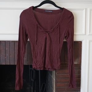 brandy melville lace up top